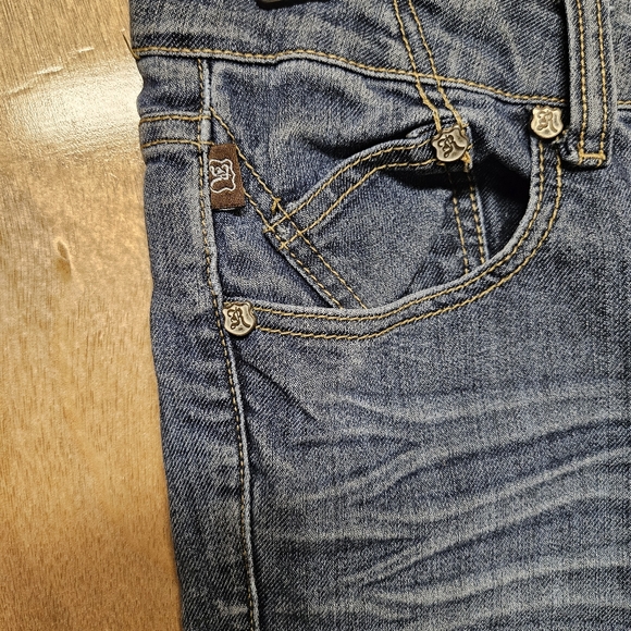 Rock & Republic Roth FRTHVL Med Wash Blue Relaxed Straight Leg Denim Jeans 27 - Picture 2 of 8